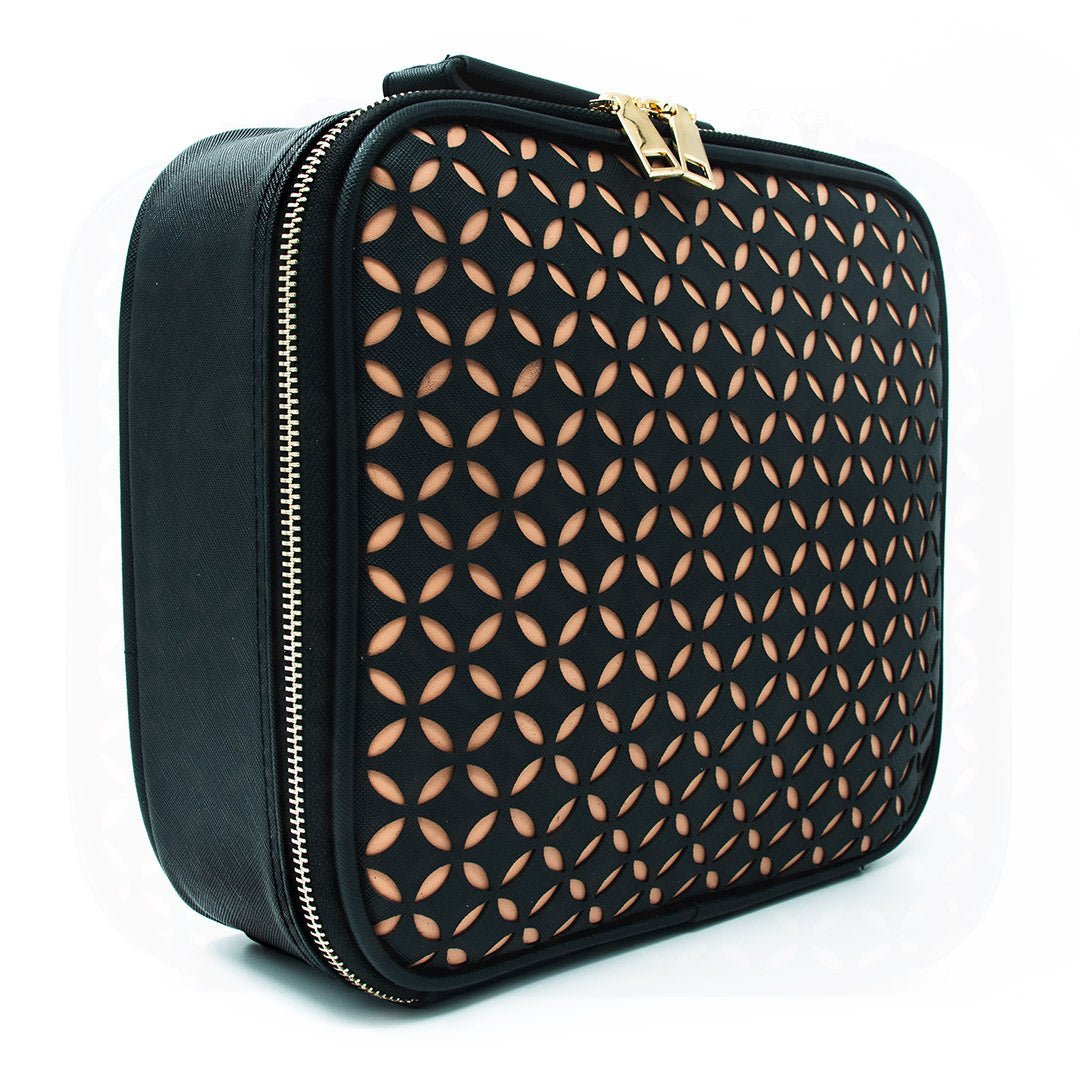 iGlow Big Cosmetic Bag - Black - iGlow Cosmetics