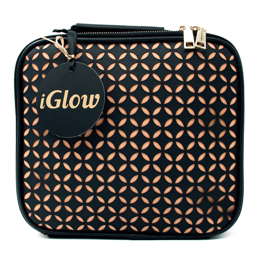 iGlow Big Cosmetic Bag - Black - iGlow Cosmetics