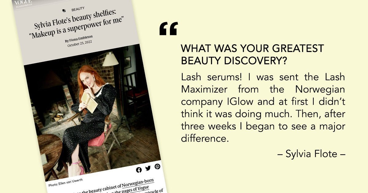 Model Sylvia Flote talks about iGlow in Vogue Scandinavia - iGlow Cosmetics