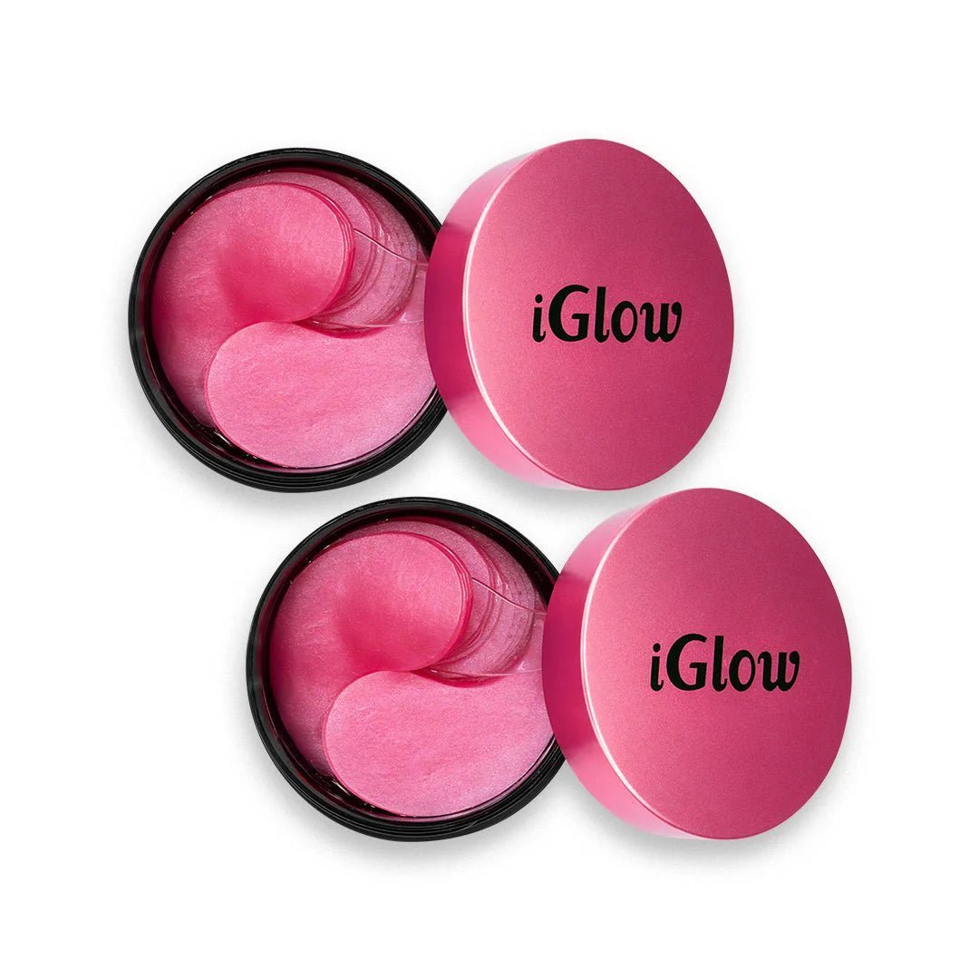 2x iGlow Refreshing Raspberry Eye Patches - iGlow Cosmetics