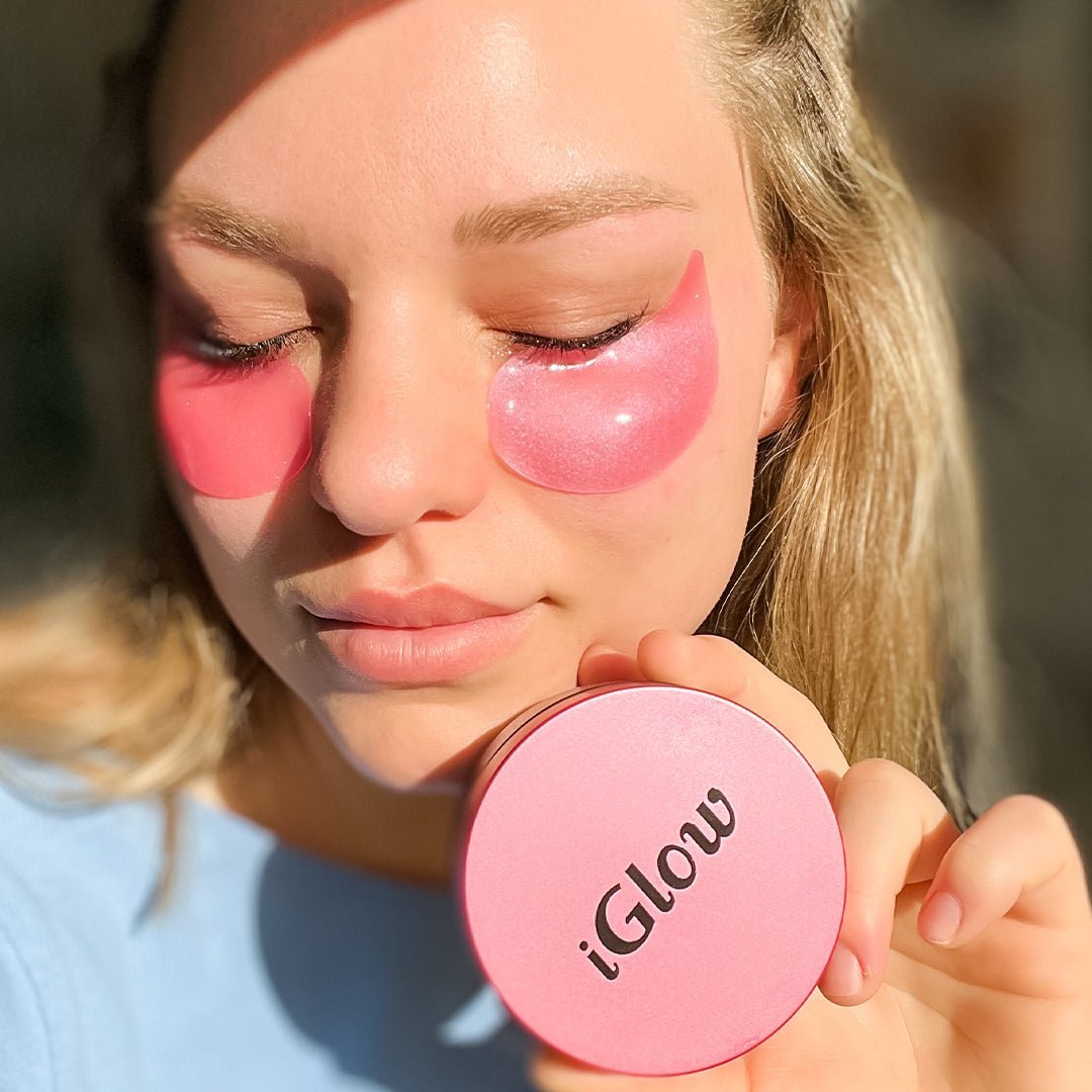 2x iGlow Refreshing Raspberry Eye Patches - iGlow Cosmetics