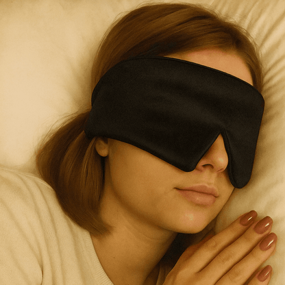 iGlow Silk Sleep Mask, Black - iGlow Cosmetics