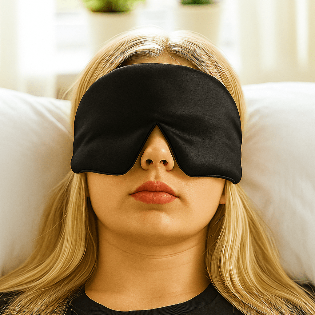 iGlow Silk Sleep Mask, Black - iGlow Cosmetics