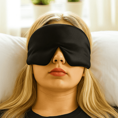 iGlow Silk Sleep Mask, Black - iGlow Cosmetics