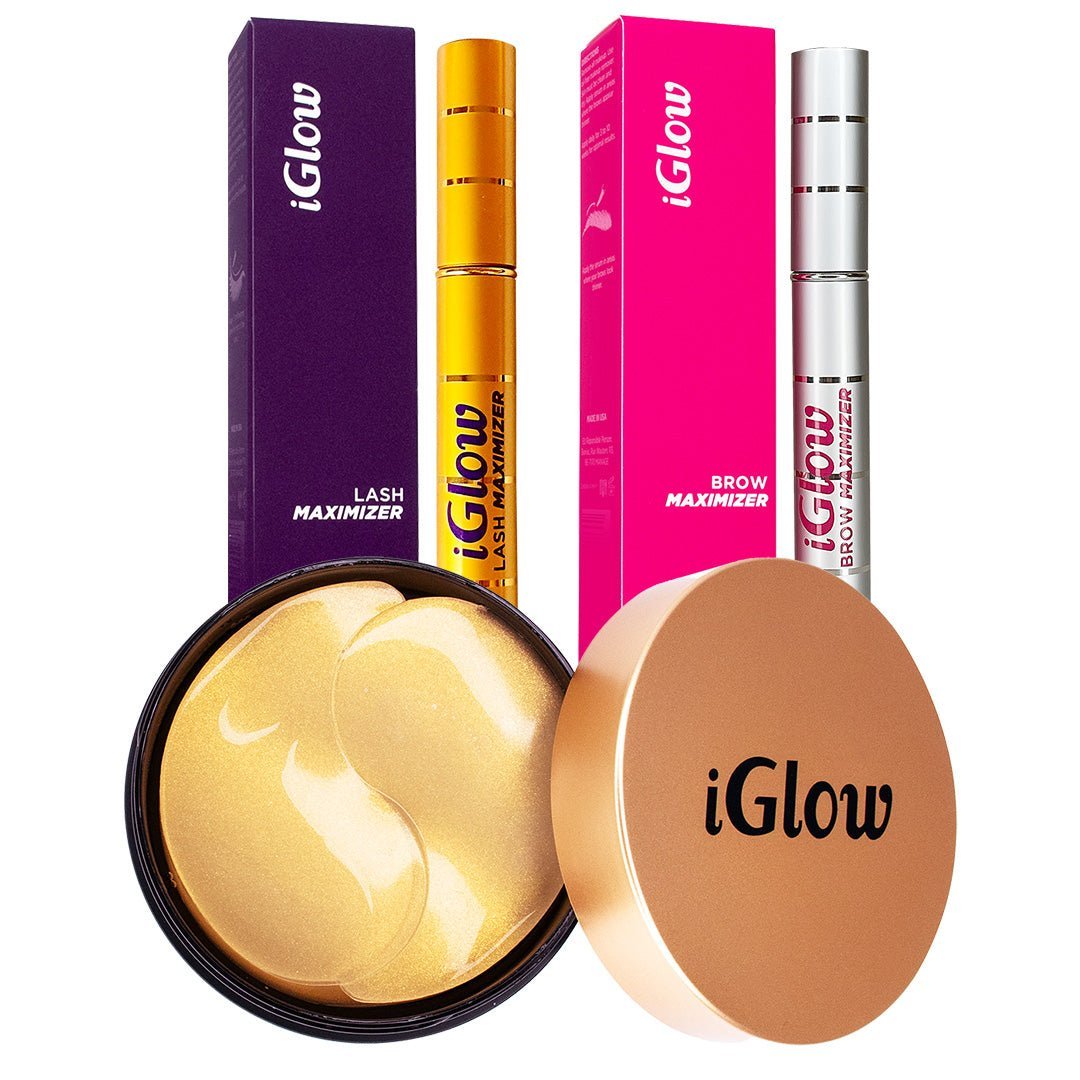 iGlow Lash &amp; Brow Maximizer + iGlow Under - eye Patches - iGlow Cosmetics